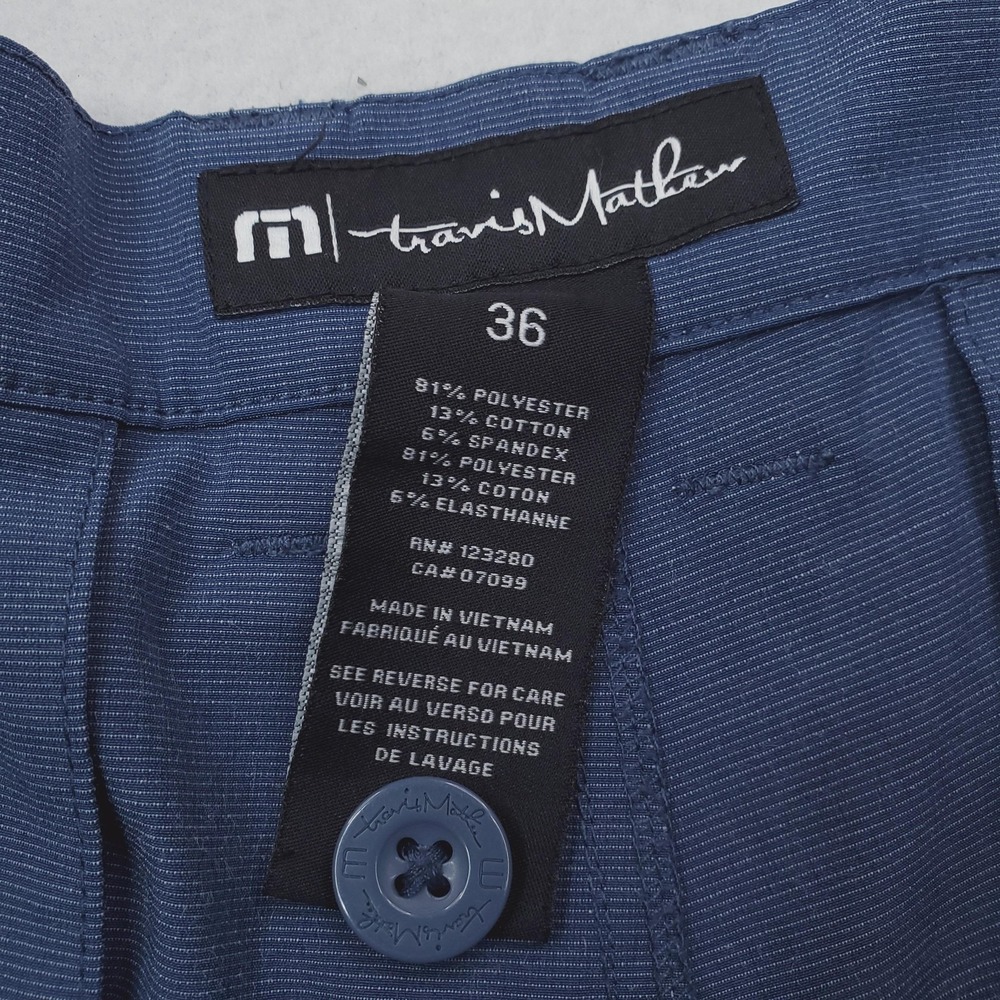Travis Mathew Shorts Mens 36 Blue Chino Stretch Performance Golf Lightweight - Picture 3 of 10